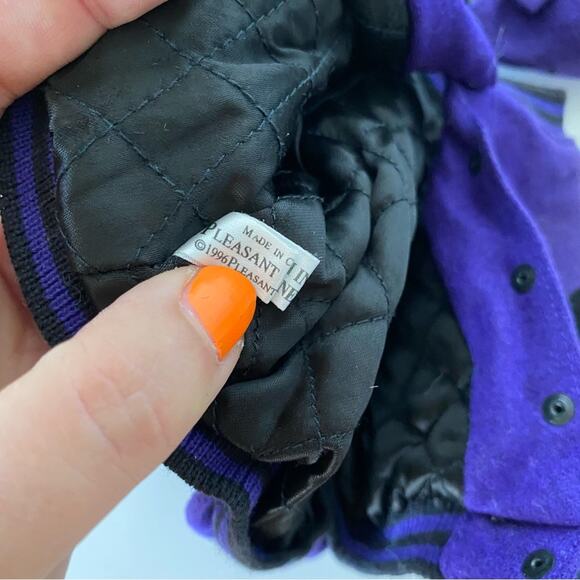 AMERICAN GIRL DOLL Today Jacket Cap Baseball Hat Varsity Purple Black Outfit Set - Picture 7 of 8